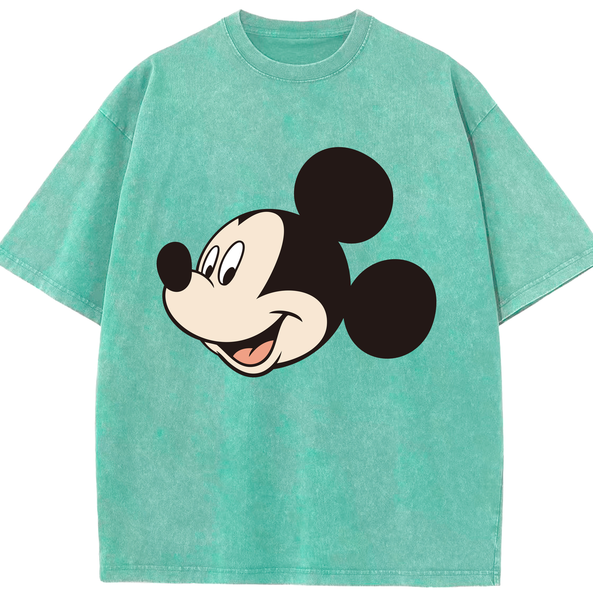 （画像用） ミッキーマウス Mickey Mouse 綿100% ヴィンテージ風 半袖Tシャツ（フロントプリント）